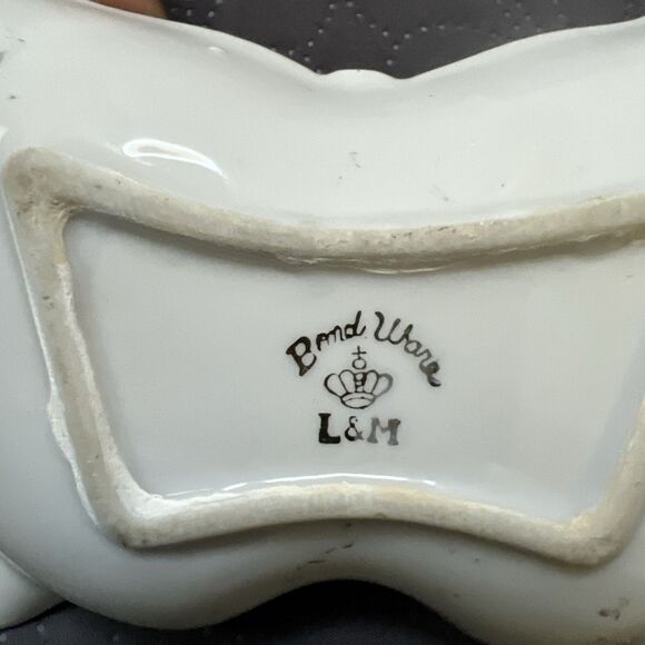 VTG MOSS ROSE Butterfly Ashtray Trinket Dish Bond Ware L&M & Small Vase Japan - Picture 5 of 10